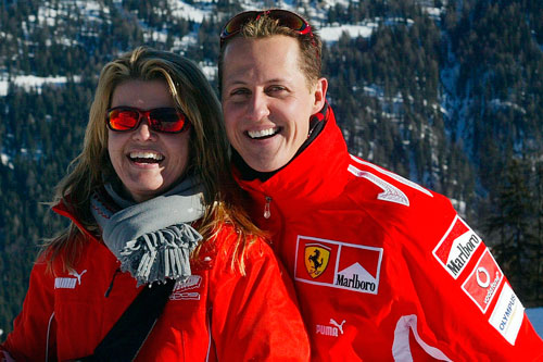 Михаэль Шумахер с женой