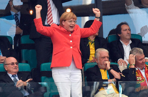 Меркель и немецкий футбол